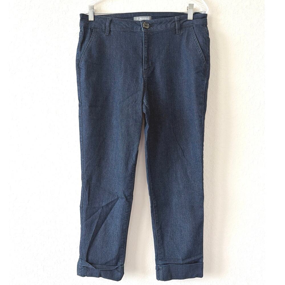 D. Jeans Career Cropped Tappered Jeans Women’s Sz 10 Dark Wash High-rise Stretch